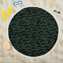 Load image into Gallery viewer, Round Mustache Beach Towel - Bearified Gear
