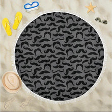 Load image into Gallery viewer, Round Mustache Beach Towel - Bearified Gear