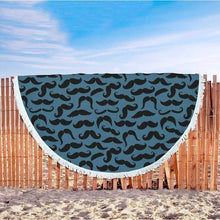 Load image into Gallery viewer, Round Mustache Beach Towel - Bearified Gear