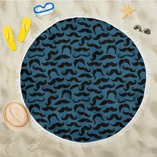 Load image into Gallery viewer, Round Mustache Beach Towel - Bearified Gear