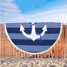 Load image into Gallery viewer, Round Anchor Beach Towel - Bearified Gear