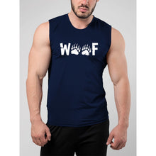 Load image into Gallery viewer, Woof Wording Muscle Tank Top - Bearified Gear