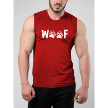 Load image into Gallery viewer, Woof Wording Muscle Tank Top - Bearified Gear