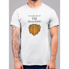Load image into Gallery viewer, Kiss Me I'm Beardish T-Shirt - Bearified Gear