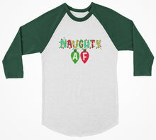 Load image into Gallery viewer, Naughty AF 3/4 Christmas Shirt - Bearified Gear