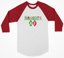Load image into Gallery viewer, Naughty AF 3/4 Christmas Shirt - Bearified Gear