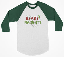Load image into Gallery viewer, Beary Naughty 3/4 Christmas Shirt - Bearified Gear