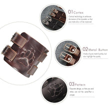 Load image into Gallery viewer, Bear Paw Double Wide Leather Adjustable Cuff - Bearified Gear
