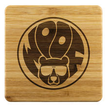 Load image into Gallery viewer, Woof Circle Bamboo Coaster Set - Bearified Gear
