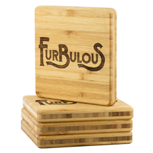Load image into Gallery viewer, Furbulous Bamboo Coaster Set - Bearified Gear
